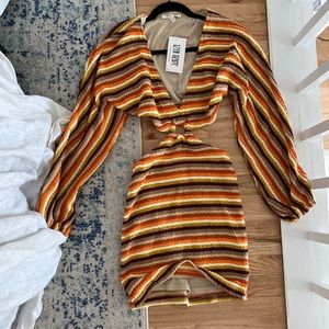 12th Tribe cut out striped dress